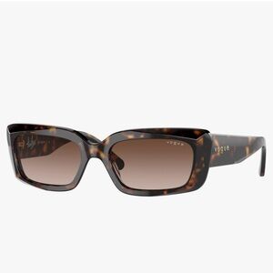 Vogue Eyewear Women's VO5440S Square Sunglasses, Dark Havana/Brown Gradient